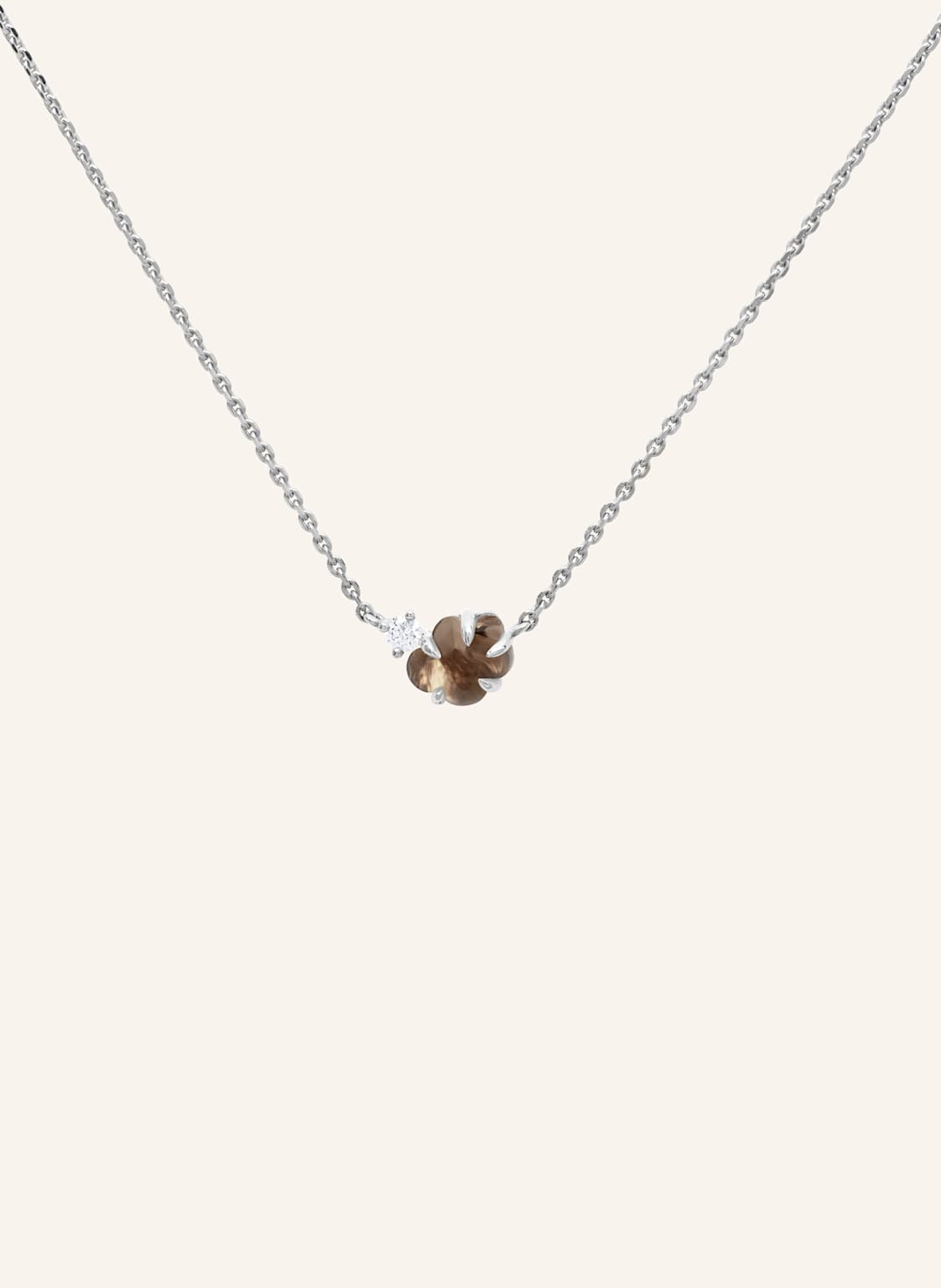 Vieri Kette Wolke Rauchquarz Brillant silber von VIERI