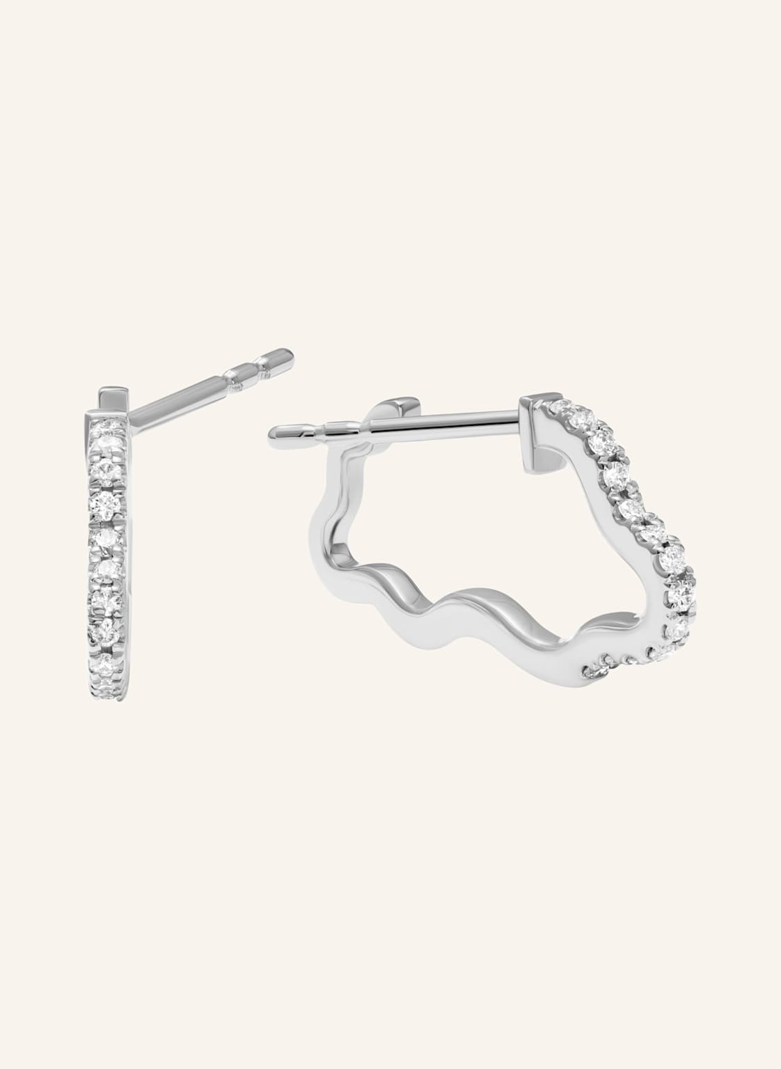 Vieri Ohrring Wolken Brillanten Pavé Klein silber von VIERI