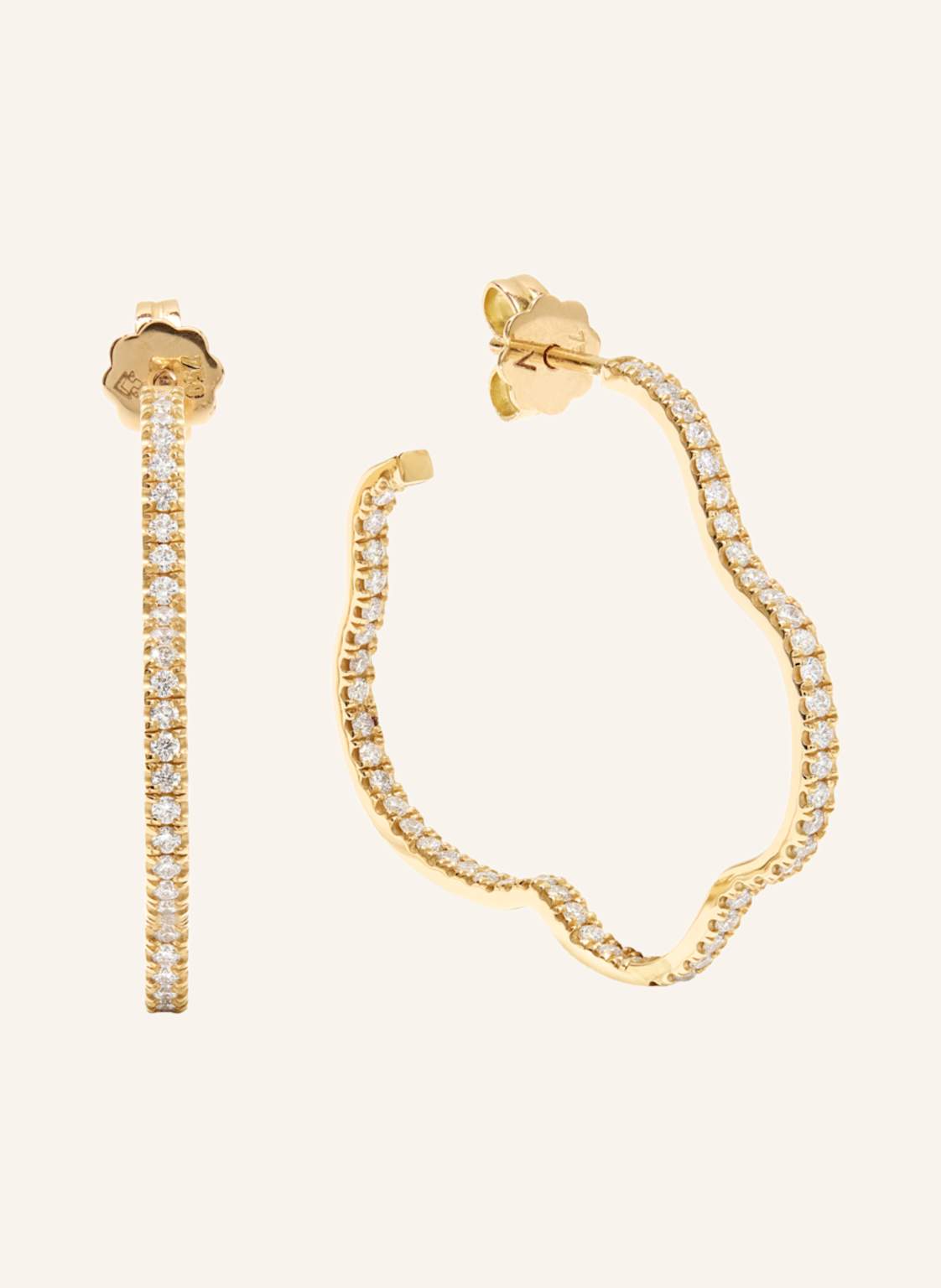 Vieri Ohrring Wolken Brillanten Pavé gold von VIERI