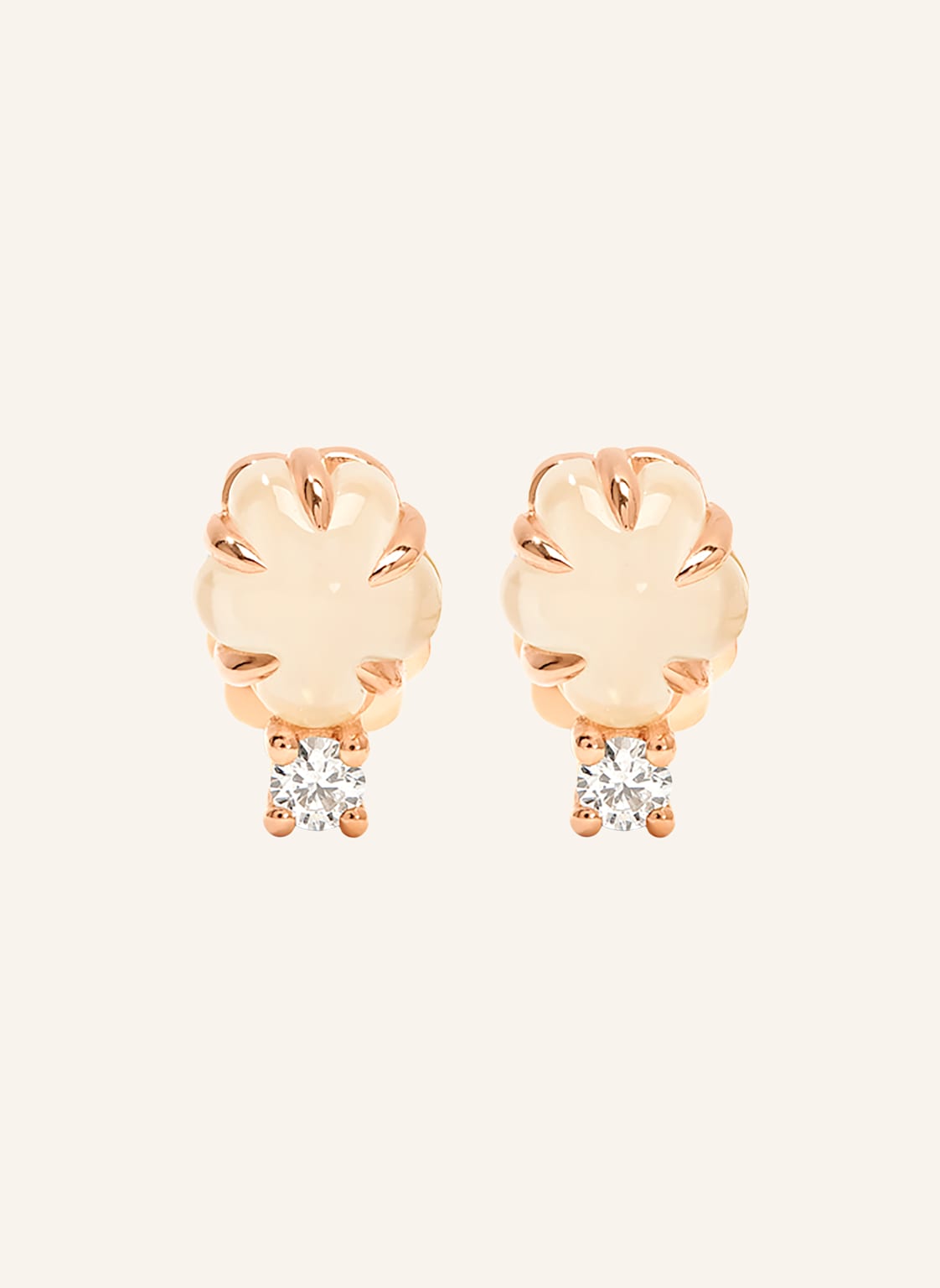 Vieri Ohrstecker Wolke Milchquarz Brillant rosegold von VIERI