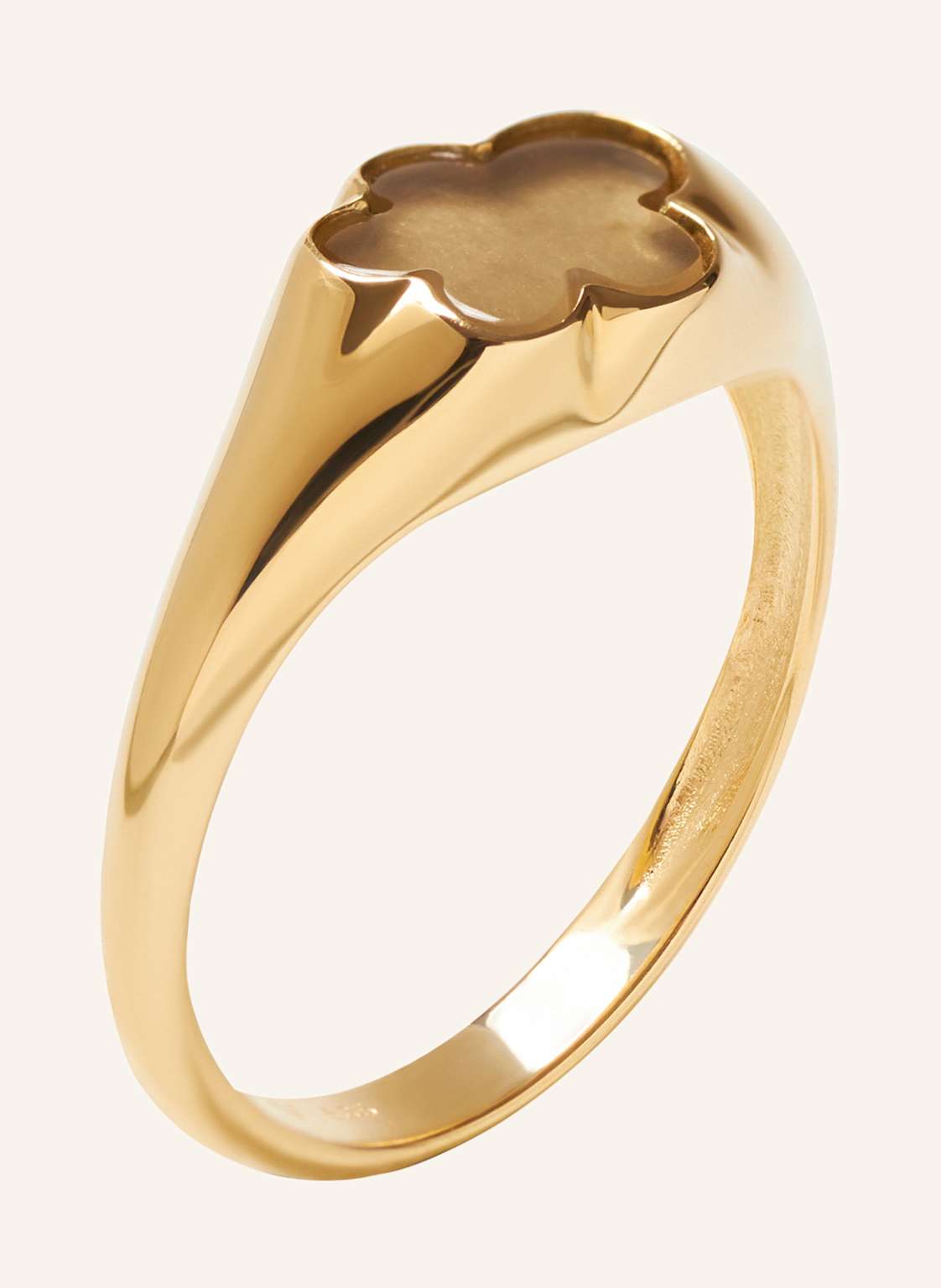 Vieri Ring Wolke Flach Milchquarz gold von VIERI