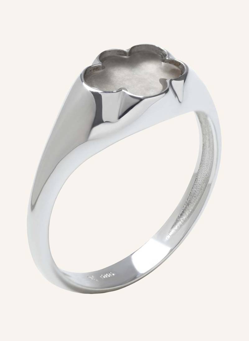 Vieri Ring Wolke Flach Milchquarz silber von VIERI