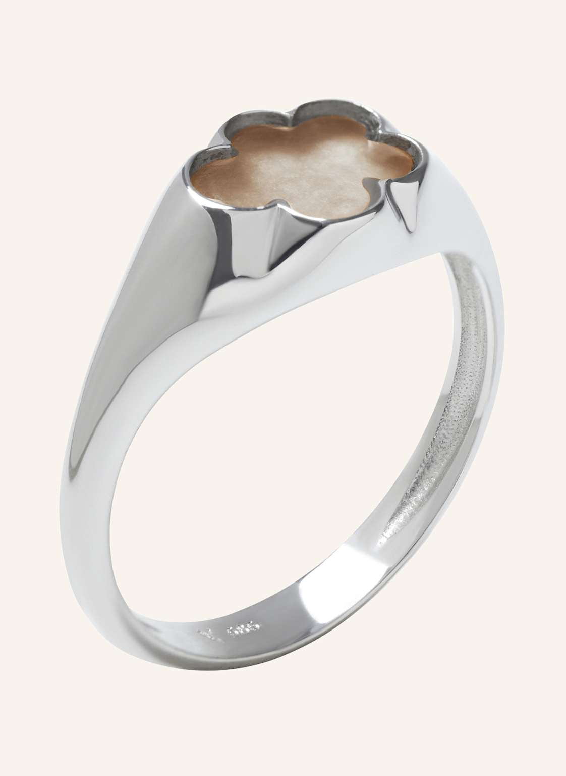 Vieri Ring Wolke Flach Rauchquarz silber von VIERI