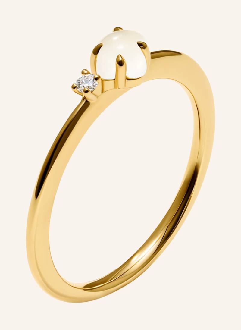 Vieri Ring Wolke Milchquarz Brillant Klein gold von VIERI