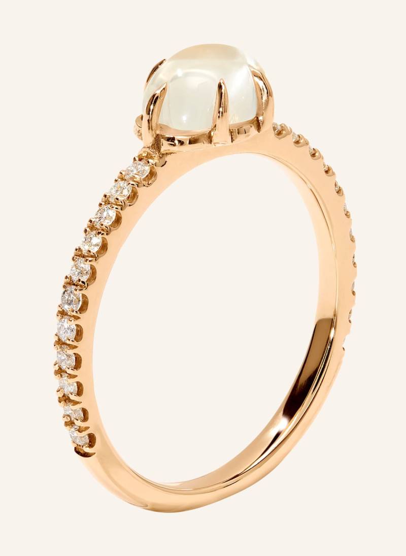 Vieri Ring Wolke Milchquarz Brillant Pavé Mittelgroß rosegold von VIERI