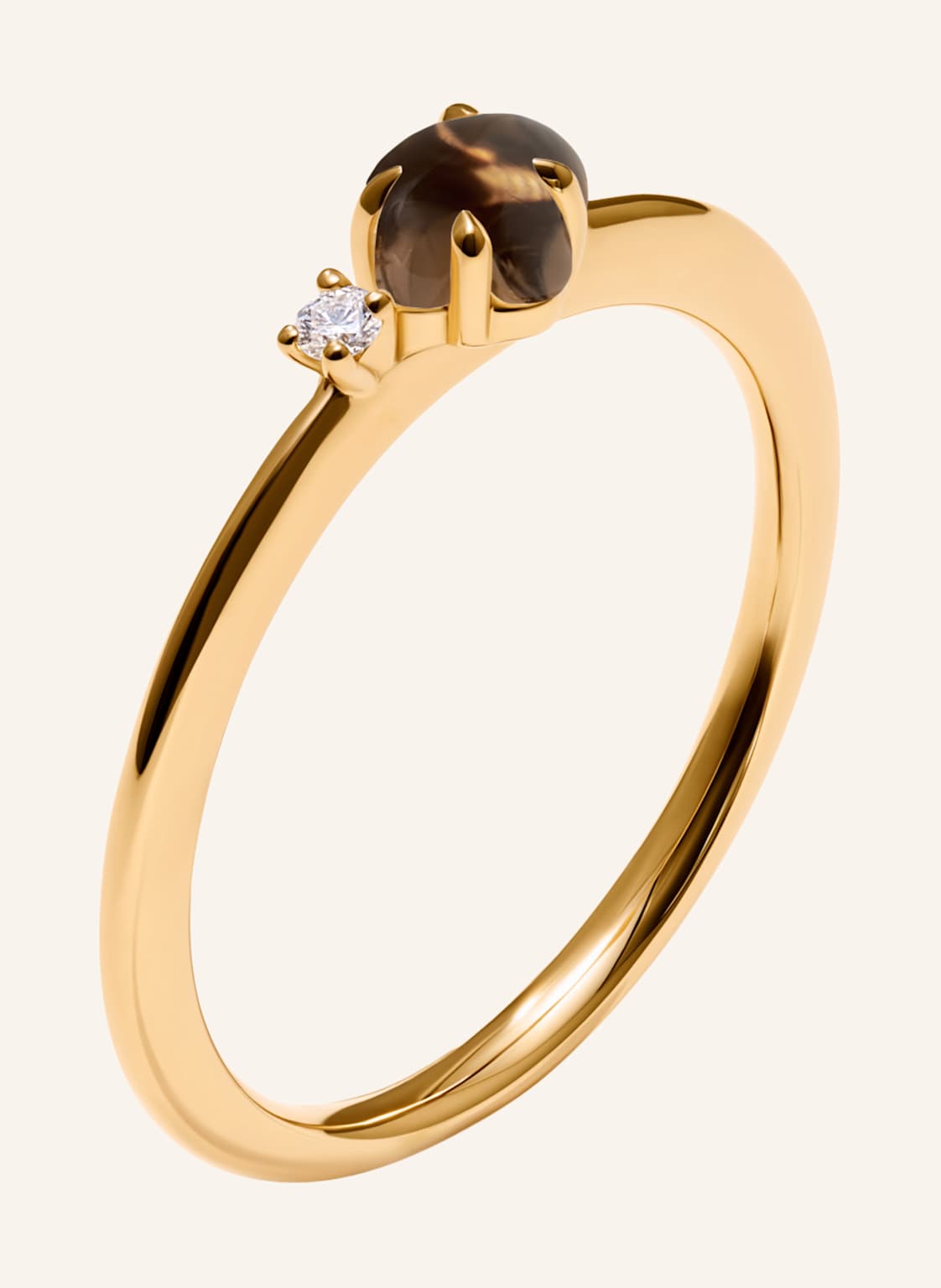 Vieri Ring Wolke Rauchquarz Brillant Klein rosegold von VIERI