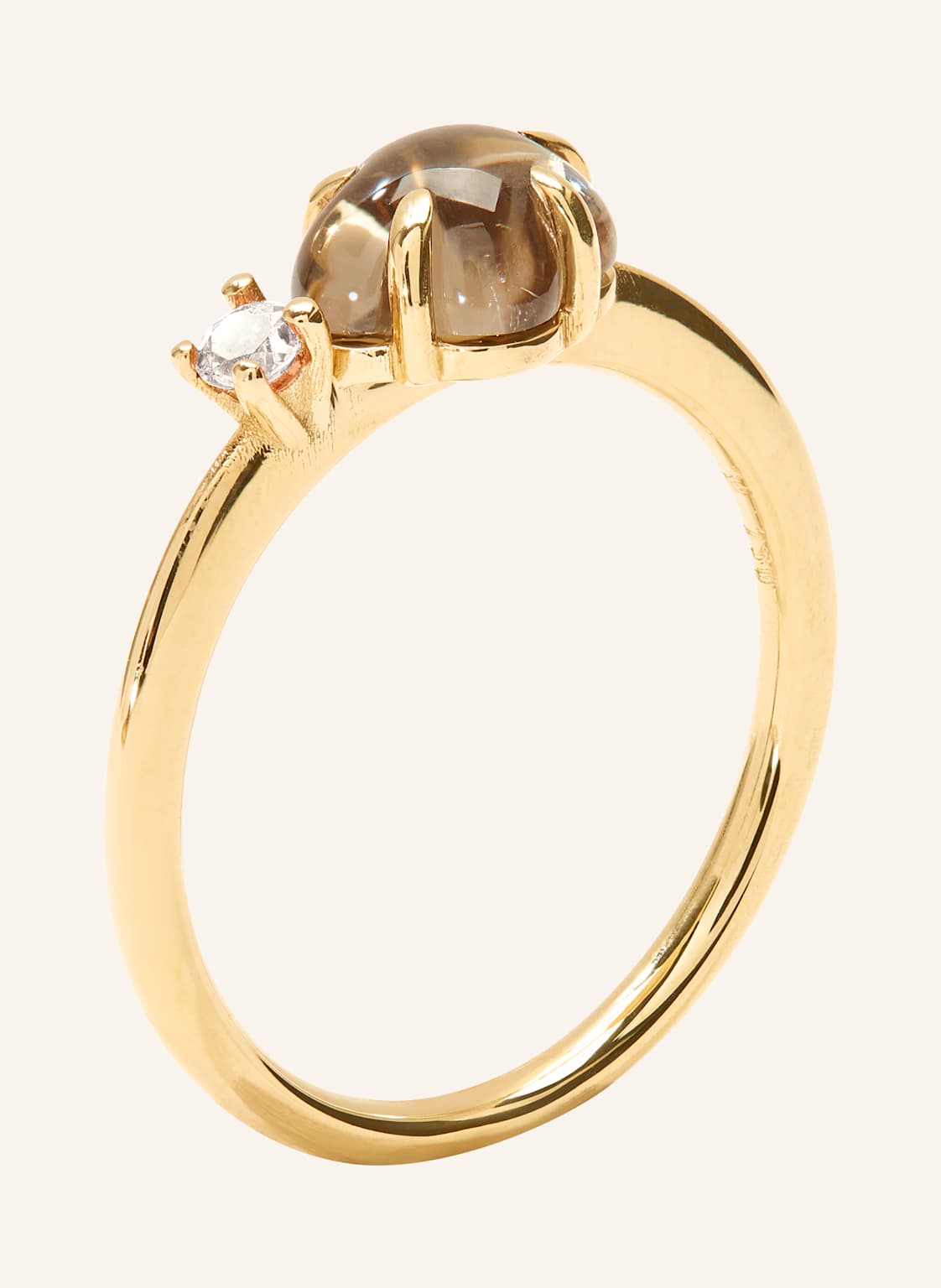 Vieri Ring Wolke Rauchquarz Brillant Mittelgroß gold von VIERI