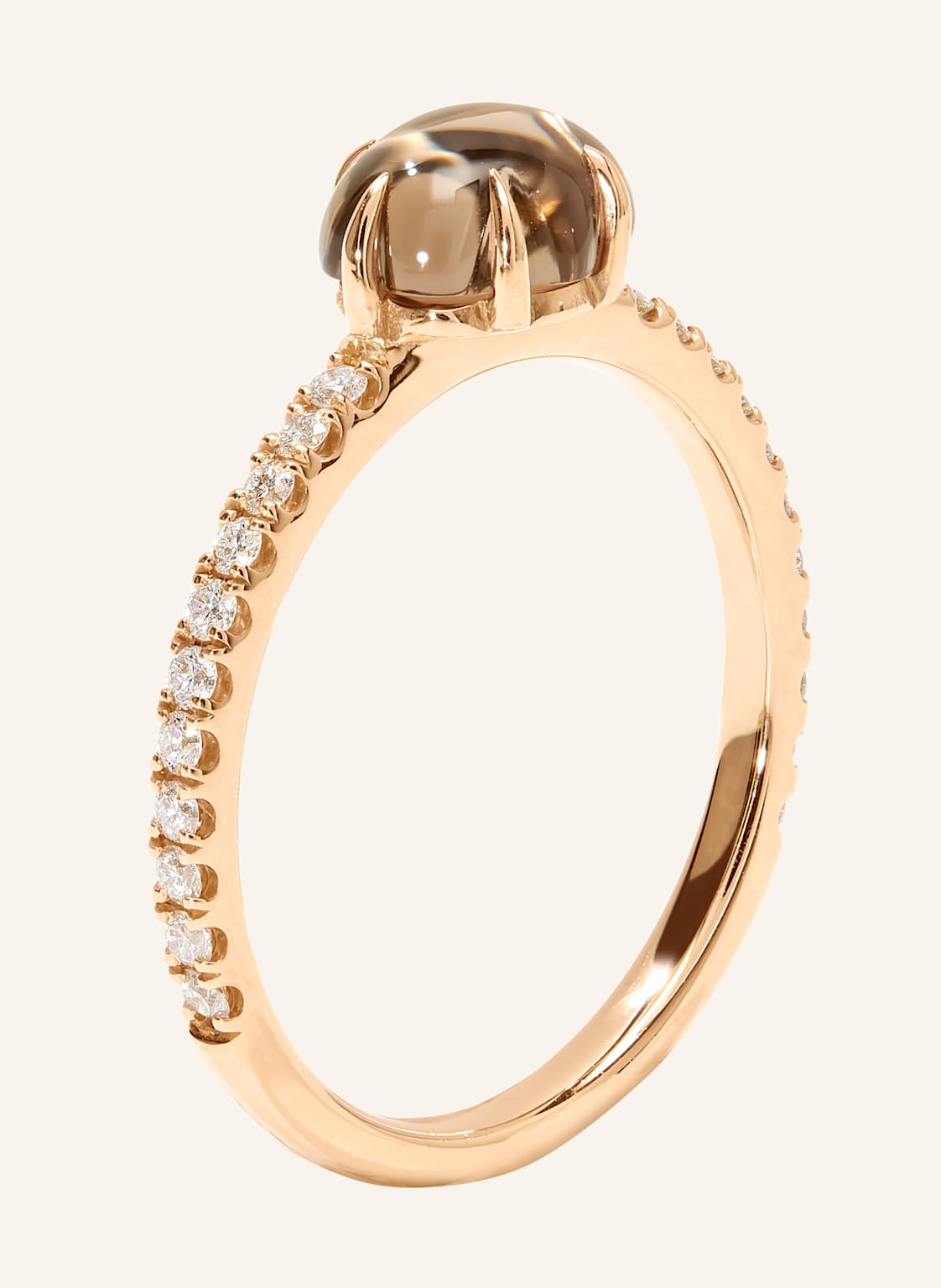 Vieri Ring Wolke Rauchquarz Brillant Pavé Mittelgroß rosegold von VIERI