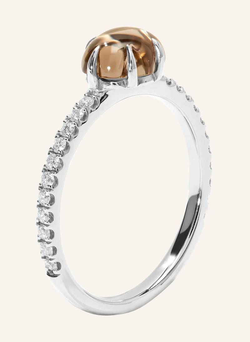 Vieri Ring Wolke Rauchquarz Brillant Pavé Mittelgroß silber von VIERI