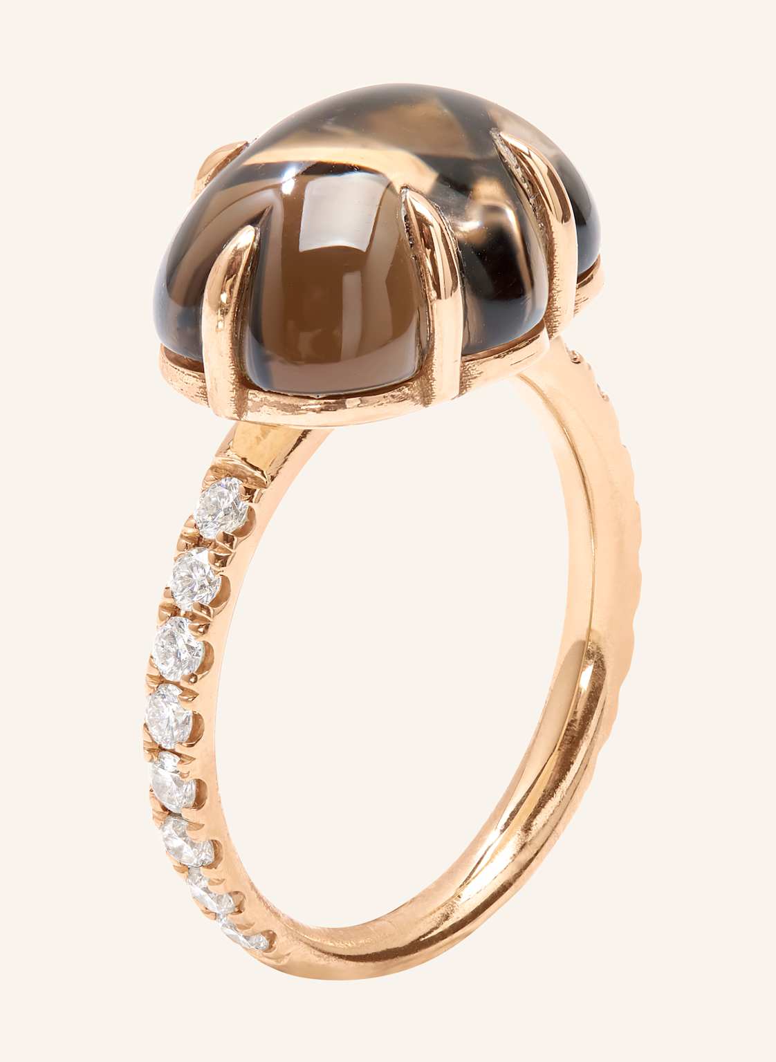 Vieri Ring Wolke Rauchquarz Brillant Pavé rosegold von VIERI