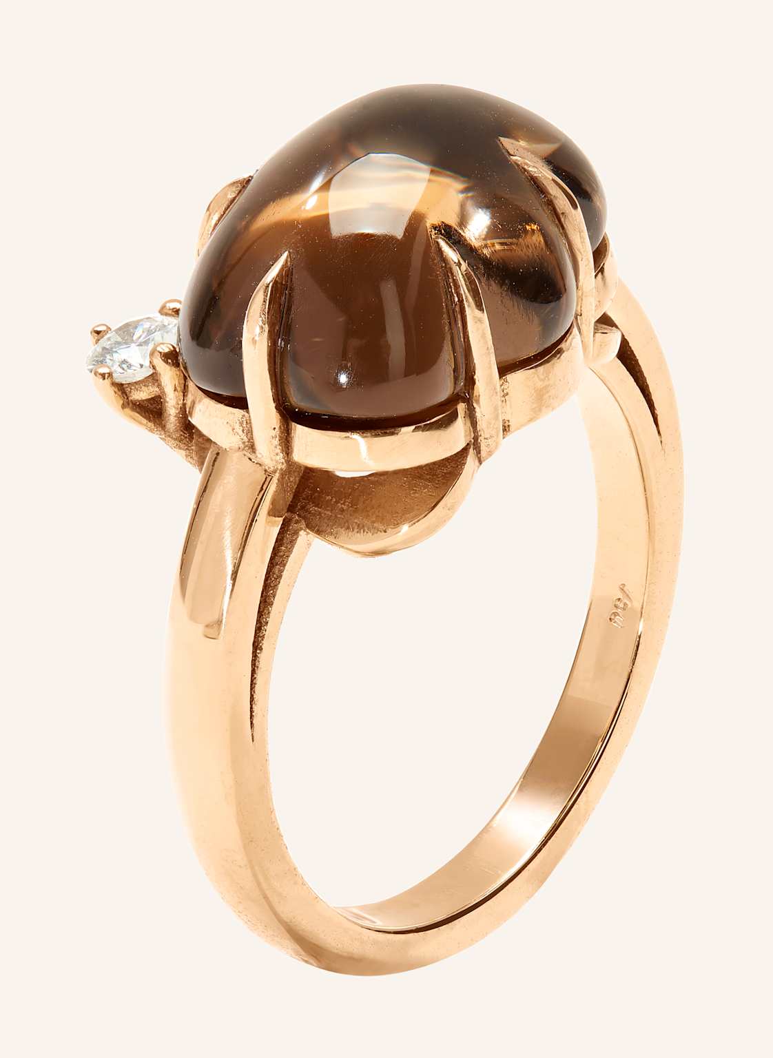 Vieri Ring Wolke Rauchquarz Brillant rosegold von VIERI