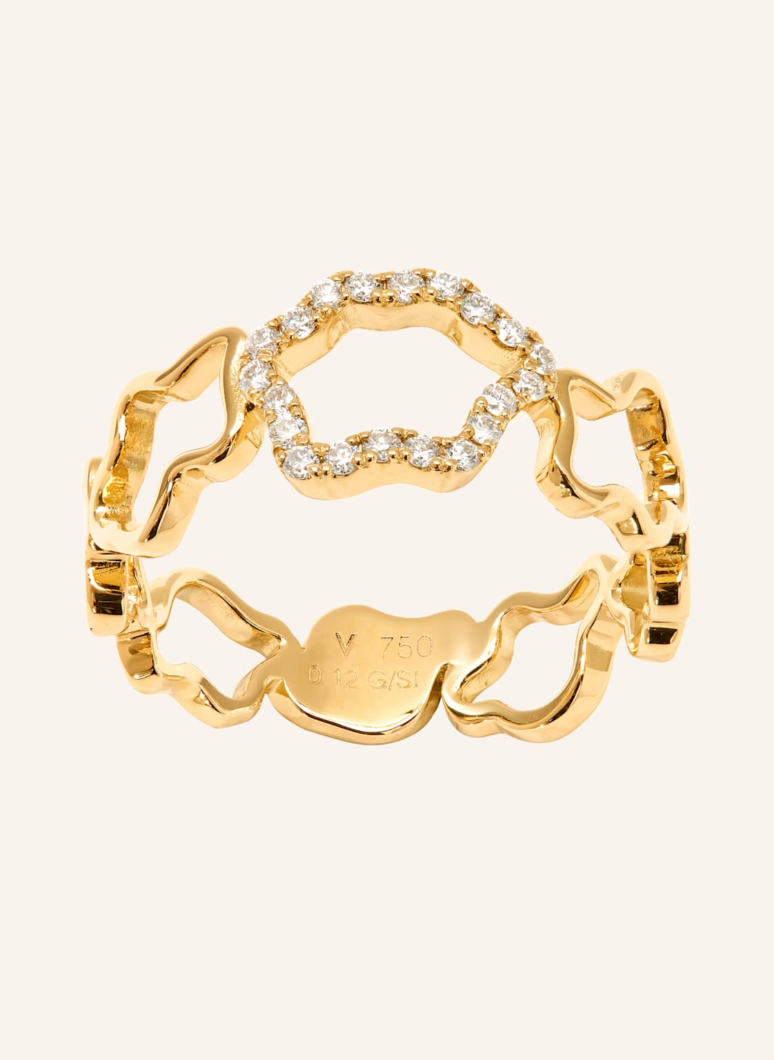 Vieri Ring Wolken Silhouetten Brillanten gold von VIERI