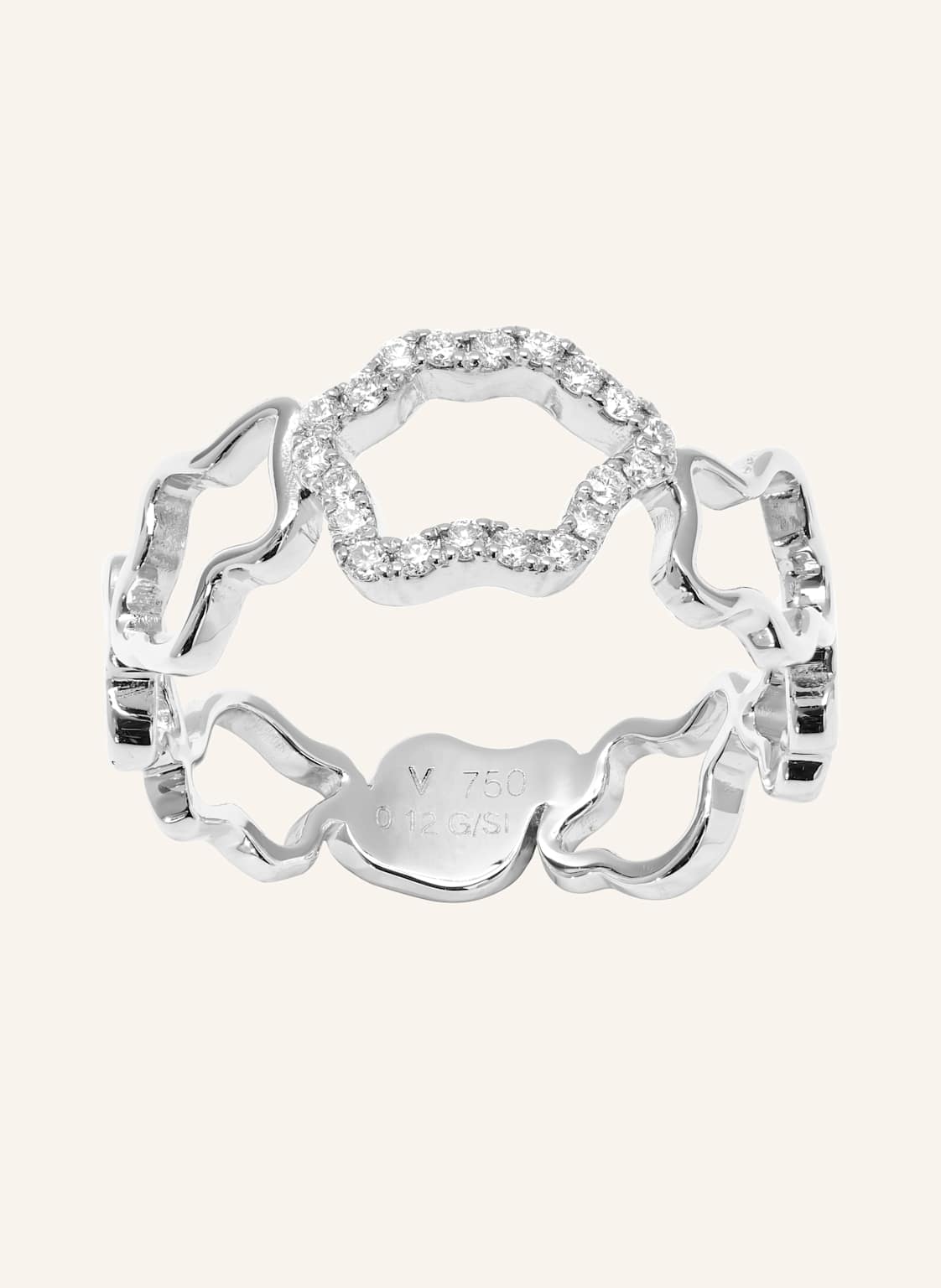 Vieri Ring Wolken Silhouetten Brillanten silber von VIERI