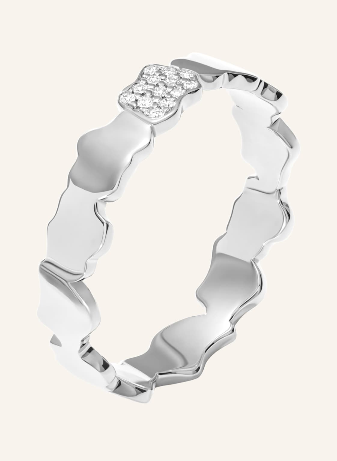 Vieri Ring Wolken Silhouetten Gold Brillanten silber von VIERI