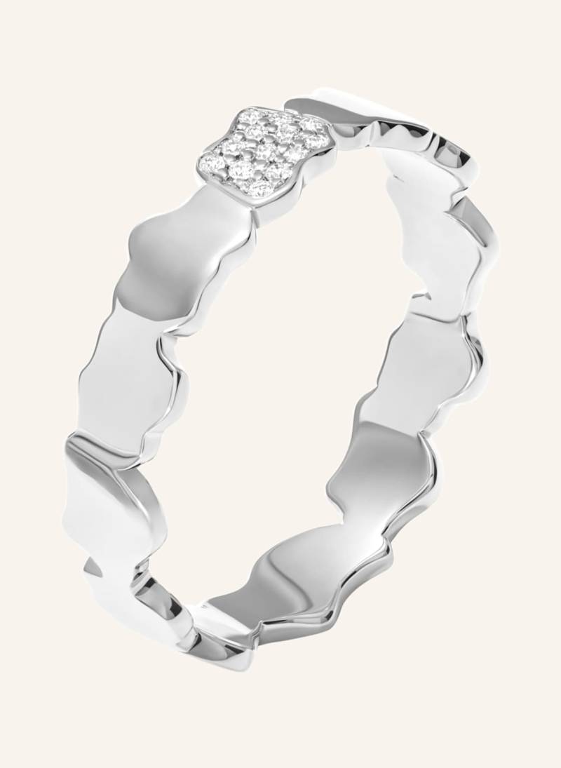 Vieri Ring Wolken Silhouetten Gold Brillanten silber von VIERI