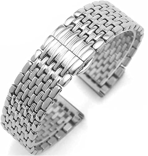 Metall-Ersatzband, Armbänder, Armband mit Schmetterlingsschnalle, massives Edelstahlarmband, 12 mm, 14 mm, 16 mm, 18 mm, 20 mm, 22 mm, Armband, Zubehör, Armband (Bandfarbe: Gold, Bandbreite: 12 mm) ( von VIGANI