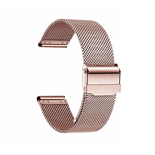 Metall-Ersatzband, Armbänder, Smartwatch-Armband, Uhr, Handgelenkband, Edelstahl-Mesh-Uhrenarmband for Männer und Frauen, verstellbare Länge: 12 mm, 14 mm, 16 mm, 18 mm, 20 mm ( Color : Rose Gold-14mm von VIGANI