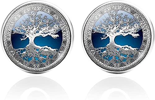 VIGANI Herren Manschettenknöpfe Baum des Lebens personalisiert Silber 1 Paar Männer Accessoires, Silber von VIGANI