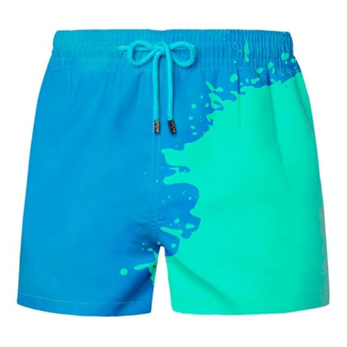 VIGOEXPRESS Farbwechselende Badehose für Herren Atmungsaktiv Wasserabweisend Badeshorts Männer Trainingsshorts Elastisch Verstellbar Mit Tunnelzug Meshfutter | SWITCHOPS von VIGOEXPRESS