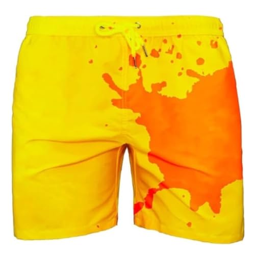 VIGOEXPRESS Farbwechselende Badehose für Herren Atmungsaktiv Wasserabweisend Badeshorts Männer Trainingsshorts Elastisch Verstellbar Mit Tunnelzug Meshfutter | SWITCHOPS von VIGOEXPRESS