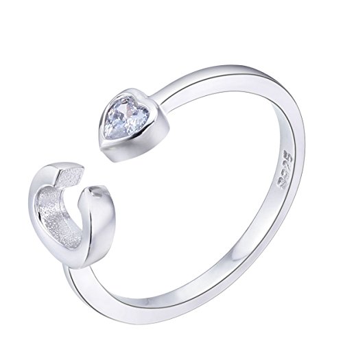 VIKI LYNN Buchstabe Ring 925 Sterling Silber Offener Verstellbare Initiale Alphabet A-Z Ringe fur Damen Mädchen von VIKI LYNN