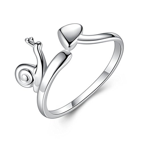 VIKI LYNN Frauen Mädchen 925 Sterling Silber Verstellbare Schnecke, Finger Ringe von VIKI LYNN