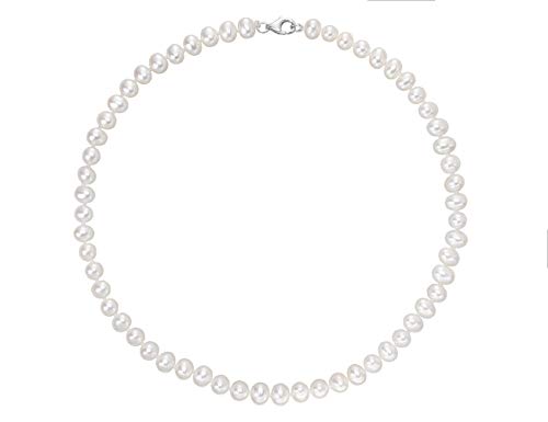 VIKI LYNN Perlenkette AAA 6-7 mm Süßwasser-Zuchtperle Sterling Silber Schmuck für Damen-40 cm von VIKI LYNN