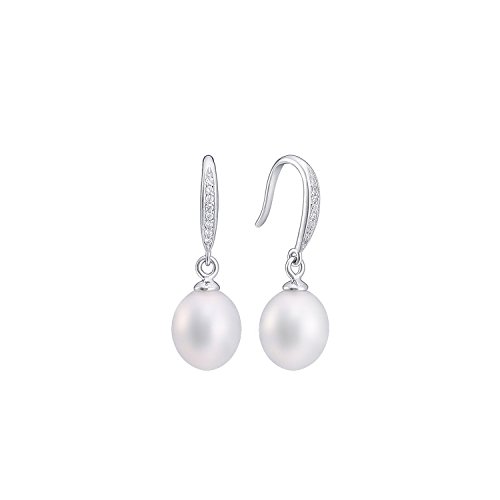 VIKI LYNN Perlenohrringe mit 8-9 mm Süßwasserperlen und Sterling Silber 925 von VIKI LYNN