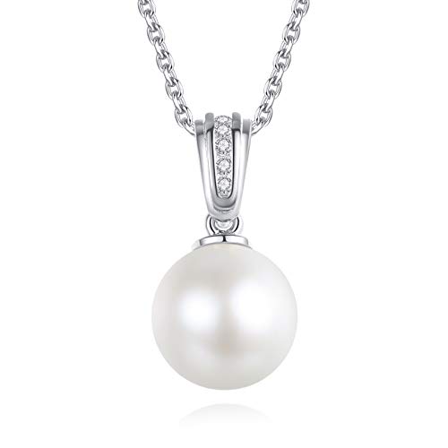 VIKI LYNN Halskette mit Süßwasser-Zuchtperlen, 7–8 mm, Einzelperlenanhänger, Schmuck für Damen, Zirkonia 925er Sterlingsilber mit 18 Karat Weißgold vergoldet Zirkonia Süßwasser-Zuchtperle, Zirkonia VIKI LYNN Halskette mit Süßwasser-Zuchtperlen, 7–8 mm, Einzelperlenanhänger, Schmuck für Damen, Zirkonia 925er Sterlingsilber mit 18 Karat Weißgold vergoldet Zirkonia Süßwasser-Zuchtperle, Zirkonia von VIKI LYNN