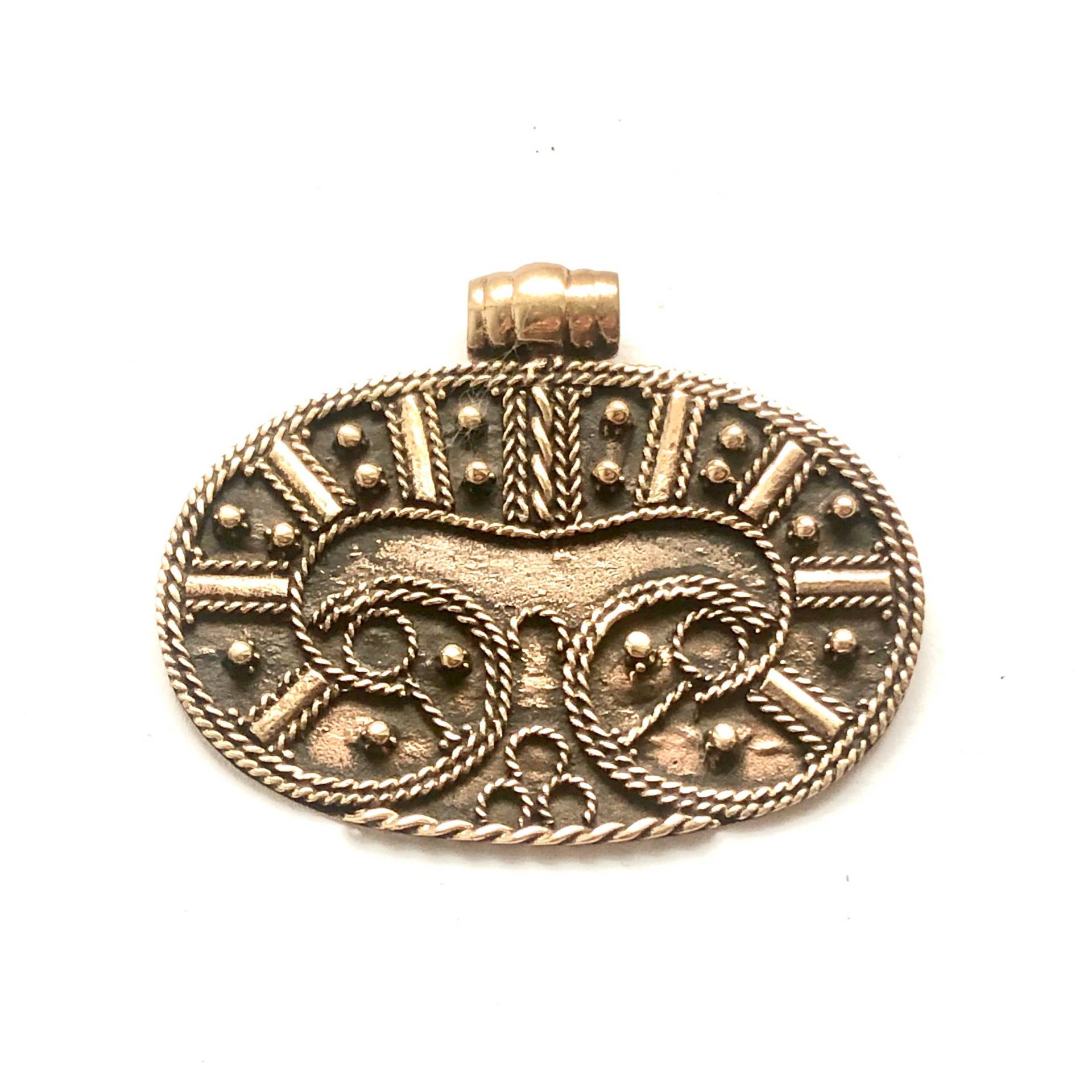 Birka Lunula Anhänger Bronze | Hergestellt Von Viking Kristall von VIKINGKRISTALL