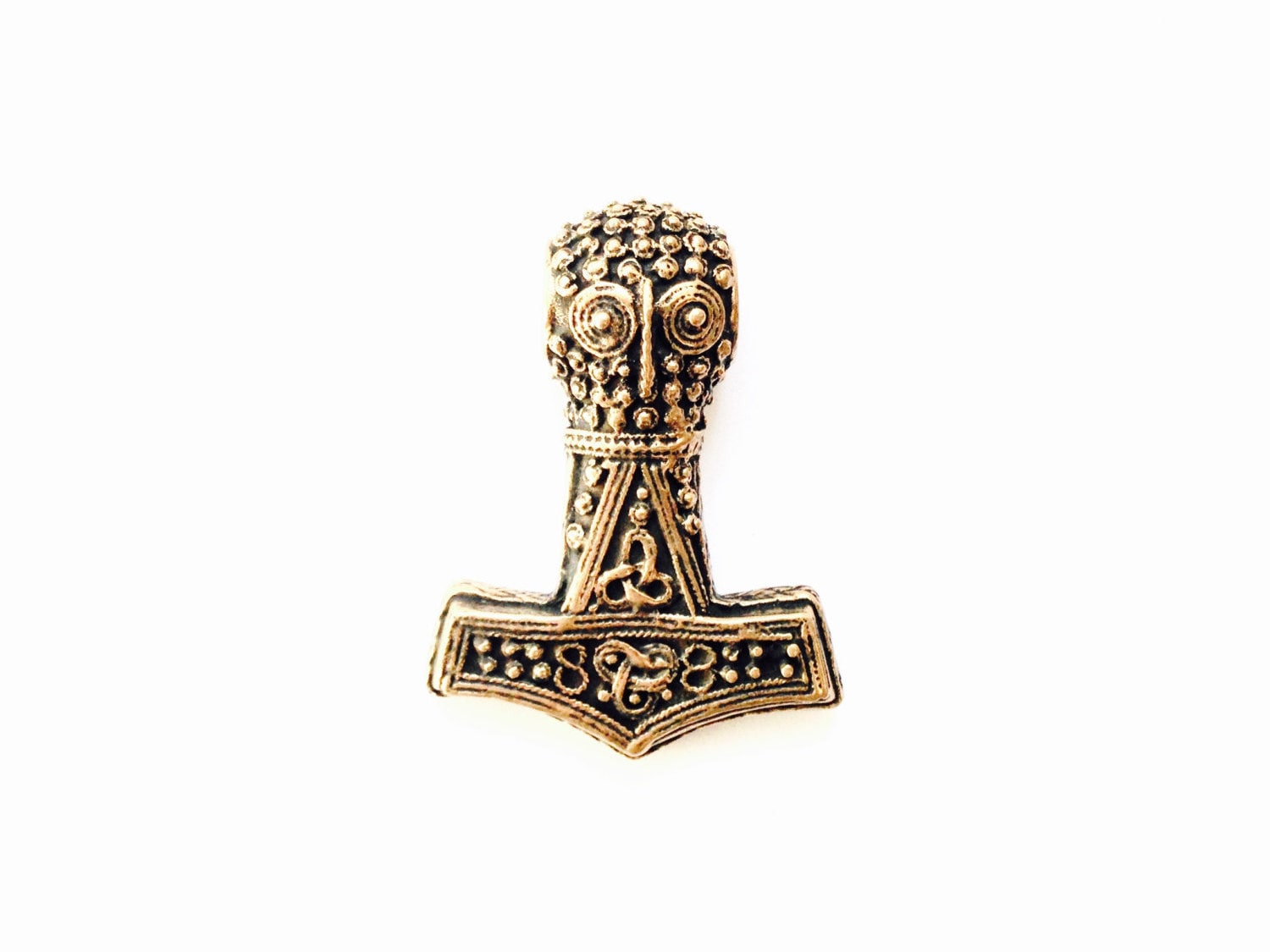 Filigraner Thorshammer Aus Öland Viking Kristall Anhänger Bronze von VIKINGKRISTALL