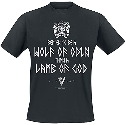 VIKINGS Wolf of Odin Männer T-Shirt schwarz XL 100% Baumwolle Fan-Merch, TV-Serien, Wikinger von VIKINGS