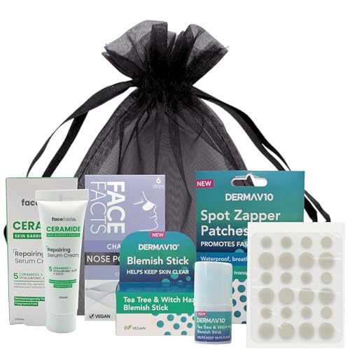 4 Stück Spot Treatment Bundle Geschenkset - Pickel Patches, Blemish Stick, Cracked Heel Patches & Charcoal Nose Strips - Akne, Blemish & Skincare Kit for Women & Teens 4 Stück Spot Treatment Bundle Geschenkset - Pickel Patches, Blemish Stick, Cracked Heel Patches & Charcoal Nose Strips - Akne, Blemish & Skincare Kit for Women & Teens von VIKINGTREAT