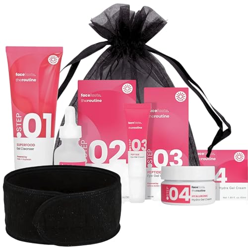 5-teiliges Superfood Skincare Geschenkset Bundle - Reiniger, Serum, Augencreme, Hyaluron Gel Creme & Spa Stirnband - Glowing Skin Care Kit & Verwöhngeschenk für Frauen 5-teiliges Superfood Skincare Geschenkset Bundle - Reiniger, Serum, Augencreme, Hyaluron Gel Creme & Spa Stirnband - Glowing Skin Care Kit & Verwöhngeschenk für Frauen von VIKINGTREAT