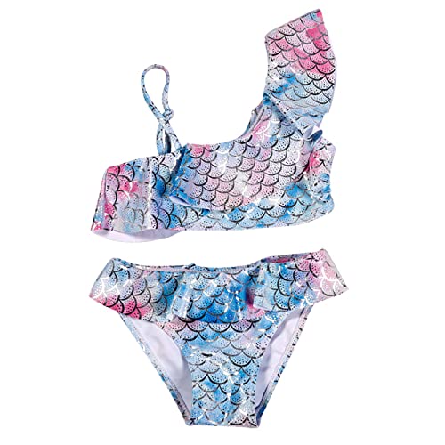 VIKITA Mädchen Badeanzug Bikinis Kinder Schwimmanzug Badebekleidung BlauSM005 4T von VIKITA