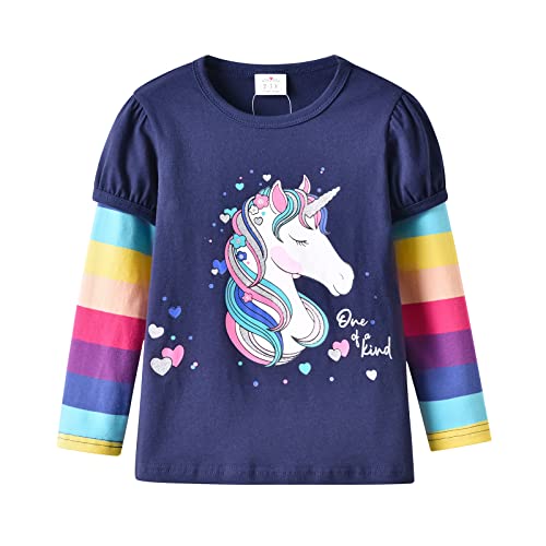 VIKITA Mädchen Baumwolle Langarm T-Shirt Top L3907 4T von VIKITA