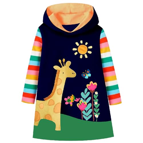 VIKITA Mädchen Kapuzenpullover Kleider Baumwolle Hoodie Herbst Winter Freizeit LH7622A 12T von VIKITA