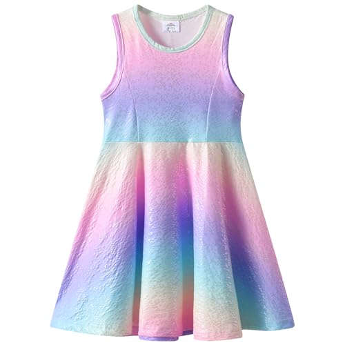 VIKITA Mädchen Kleid Sommerkleid Kinder Kleider Meerjungfrau Ärmellos JX0901 5-6 Jahre von VIKITA