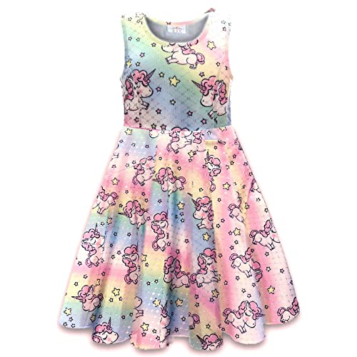 VIKITA Mädchen Kleid Sommerkleid Kinder Kleider Meerjungfrau Ärmellos JX0983 5-6 Jahre von VIKITA