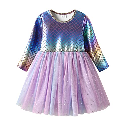 VIKITA Mädchen Kleider Baumwolle Langarm Pullover Kleid Winter SWQ4406, 11-12Jahre (150cm) von VIKITA