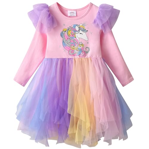 VIKITA Mädchen Kleider Kleid Tüll Prinzessinenkleid Festlicheskleid Party Hochzeit Geburtstag LH2316A 8T von VIKITA