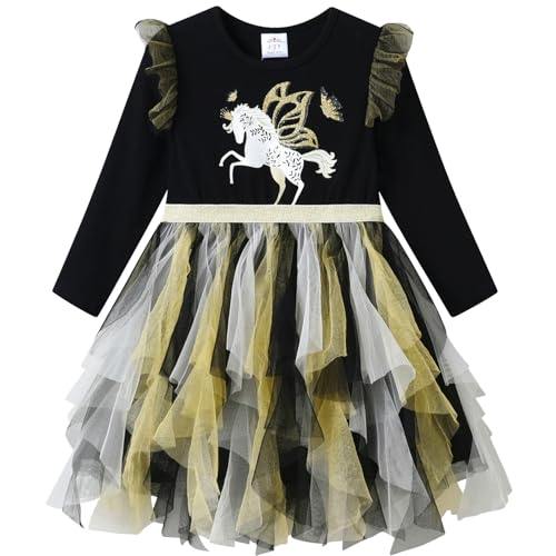 VIKITA Mädchen Kleider Kleid Tüll Prinzessinenkleid Festlicheskleid Party Hochzeit Geburtstag LH4121 10T von VIKITA