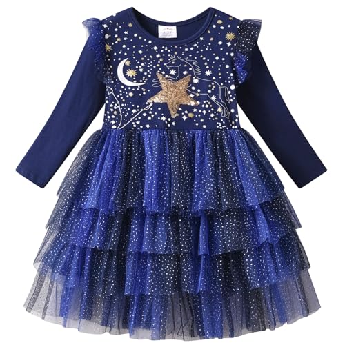 VIKITA Mädchen Kleider Kleid Tüll Prinzessinenkleid Festlicheskleid Party Hochzeit Geburtstag LH8101A 3T von VIKITA