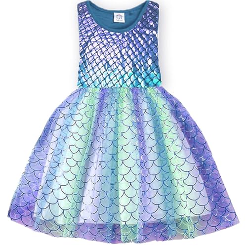 VIKITA Mädchen Kleider Meerjungfrau Kleid Tüll Party Hochzeit Kleid SH4841 4T von VIKITA