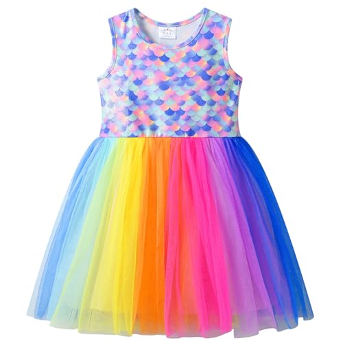 VIKITA Mädchen Kleider Meerjungfrau Kleid Tüll Party Hochzeit Kleid SH8307 4T von VIKITA