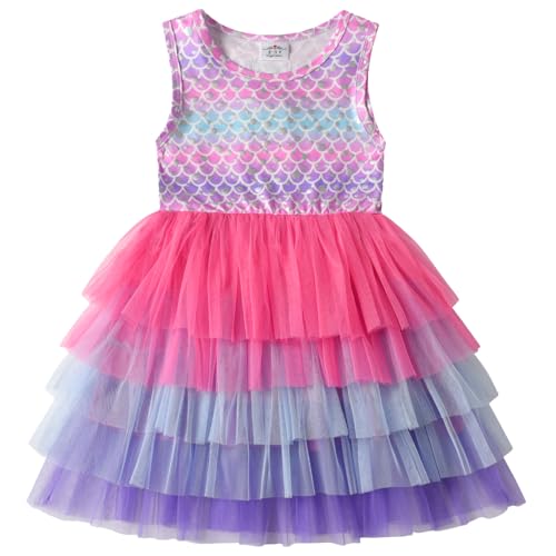VIKITA Mädchen Kleider Meerjungfrau Prinzessin Tüll Party Hochzeit Kleid SH2215 4T von VIKITA