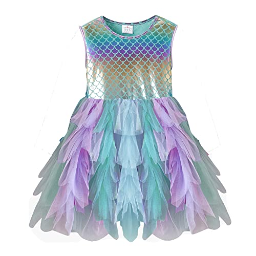 VIKITA Mädchen Kleider Meerjungfrau Prinzessin Tüll Party Hochzeit Kleid SH2300 7T von VIKITA