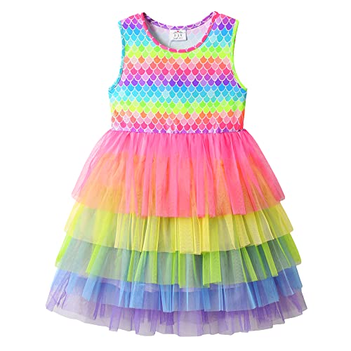 VIKITA Mädchen Kleider Meerjungfrau Prinzessin Tüll Party Hochzeit Kleid SH2301 8T VIKITA Mädchen Kleider Meerjungfrau Prinzessin Tüll Party Hochzeit Kleid SH2301 8T von VIKITA