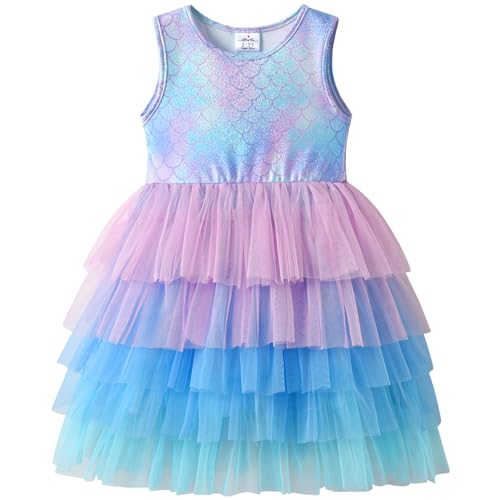 VIKITA Mädchen Kleider Meerjungfrau Prinzessin Tüll Party Hochzeit Kleid SH2327 5T von VIKITA