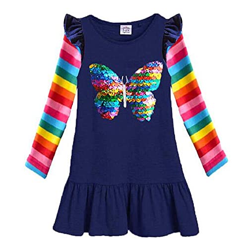 VIKITA Mädchen Kleider Sommer Baumwolle Kinder Kleid EINWEG LH5880 8T von VIKITA